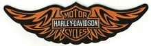 Load image into Gallery viewer, Harley Davidson ® Orange Winged Bar &amp; Shield Harley ® Patch Available in 2 Sizes  image 1