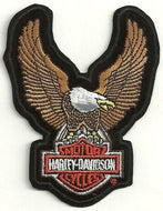 Harley-Davidson ®  Brown Up-Wing Eagle HD Bar & Shield Logo Harley ® Patch Available in 2 Sizes   image 1