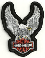 Harley-Davidson ®  Up-Wing Eagle (Silver) Harley ® Patch Available in 2 Sizes  image 1