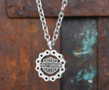Load image into Gallery viewer, Harley-Davidson® Bar &amp; Shield Bike Chain Necklace 22" Stainless Steel HSN0028 image 2