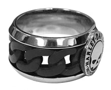 Load image into Gallery viewer, Harley-Davidson® Black Chain Willie G. Skull H-D Ring Stainless Steel   HSR0030 image 3