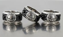 Load image into Gallery viewer, Harley-Davidson® Black Chain Willie G. Skull H-D Ring Stainless Steel   HSR0030 image 4