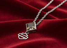 Load image into Gallery viewer, Harley Davidson® Black Ice Diamond Shape Pendant Sterling Silver HDN0311 image 2