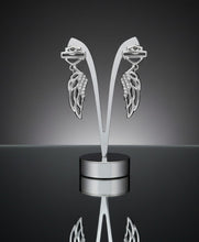 Load image into Gallery viewer, Harley-Davidson® Bling Angel Wings Bar &amp; Shield Post Dangle EarringsHDE0336 image 3
