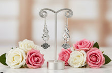 Load image into Gallery viewer, Harley-Davidson® Filigree Bling Bar &amp; Shield Drop Earrings Sterling Silver HDE0464 image 2