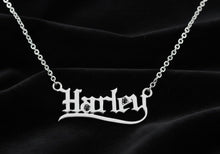 Load image into Gallery viewer, Harley-Davidson® Old English Script "Harley" Sterling Silver Bling Necklace  HDN0422 image 2