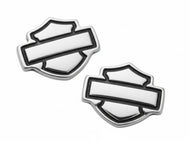 Harley-Davidson® Outline Bar & Shield Logo Post Earrings -Sterling Silver Unisex  HDE0285 image 1