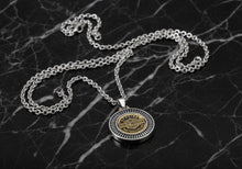 Load image into Gallery viewer, Harley-Davidson® Men's Round Coin Style Bar &amp; Shield Pendant - Two Tone 22" Necklace Stainless SteelHSN0050 image 2