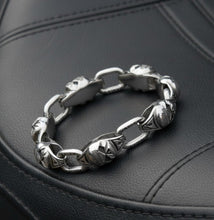 Load image into Gallery viewer, Harley-Davidson® Willie G Skull B&amp;S Logo Link Bracelet Stainless Steel HSB0003 image 4