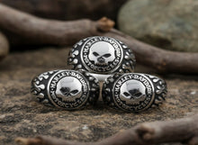 Load image into Gallery viewer, Harley-Davidson® Willie G Skull Flames Ring Sterling Silver HDR0061 image 1