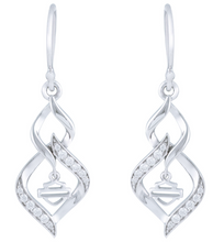 Load image into Gallery viewer, Harley-Davidson® Women's Sterling Silver Free Form Earrings Mod Jewelry® HDE0551 image 1