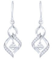 Harley-Davidson® Women's Sterling Silver Free Form Earrings Mod Jewelry® HDE0551 image 1