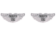 Harley-Davidson® Harley Girl Wing Bling Post Earrings Sterling Silver HDE0537 image 1