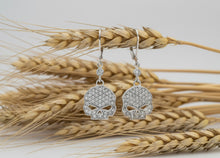 Load image into Gallery viewer, Harley Davidson® Bling Willie G Skull Dangle Earrings Sterling Silver HDE0224 image 3