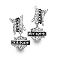 Harley-Davidson® Bling Barb Wire Post Dangle Earrings Silver Silver HDE0530 image 1