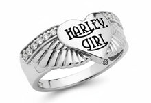 Load image into Gallery viewer, Ladies Harley-Davidson Sterling Silver Harley Girl Ring by Mod Jewelry HDR0526 image 1