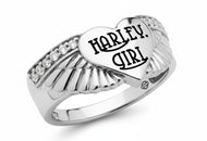 Ladies Harley-Davidson Sterling Silver Harley Girl Ring by Mod Jewelry HDR0526 image 1