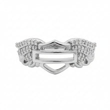 Load image into Gallery viewer, Ladies Harley-Davidson ® Bling Angel Wings B&amp;S Logo RingHDR0337 image 3