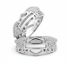 Load image into Gallery viewer, Ladies Harley-Davidson ® Bling Angel Wings B&amp;S Logo RingHDR0337 image 5