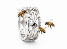 Load image into Gallery viewer, Ladies Harley-Davidson® Marcasite Outline B&amp;S Logo Ring Sterling Silver HDR0386 image 3