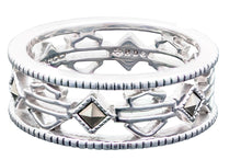 Load image into Gallery viewer, Ladies Harley-Davidson® Marcasite Outline B&amp;S Logo Ring Sterling Silver HDR0386 image 2
