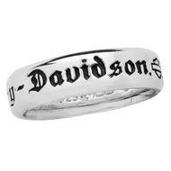 Harley-Davidson® Ladies Engraved Comfort Fit Sterling Silver Biker Wedding Band  HDR0217  image 3