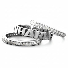 Load image into Gallery viewer, Ladies Harley-Davidson® 3 Ring Bling Stacking H-D Script Rings Sterling Silver HDR0294 image 2