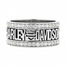 Load image into Gallery viewer, Ladies Harley-Davidson® 3 Ring Bling Stacking H-D Script Rings Sterling Silver HDR0294 image 3