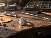 Load image into Gallery viewer, Ladies Harley-Davidson® Bling Bar and Shield Outline Ring  HDR0378 image 5