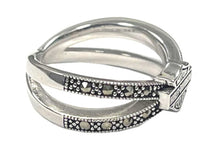 Load image into Gallery viewer, Ladies Harley-Davidson® Marcasite Bling Crisscross B&amp;S Logo Ring Sterling Silver  HRD0385 image 2