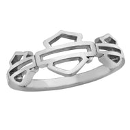 Ladies Harley-Davidson® Motorcycle Biker Open Logo Ring Sterling Silver Mod Jewelry® HDR0474 image 1