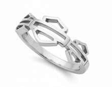 Load image into Gallery viewer, Ladies Harley-Davidson® Motorcycle Biker Open Logo Ring Sterling Silver Mod Jewelry® HDR0474 image 2