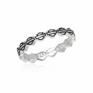Harley-Davidson® Stacking Bar & Shield Logo Ring Ladies Sterling Silver Wedding Band  HDR0169 image 1