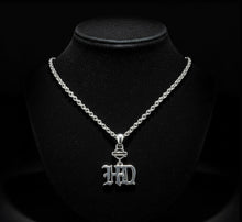 Load image into Gallery viewer, Harley Davidson® "H-D" in Old English Script B&amp;S Logo Necklace Sterling Silver HDN0423 image 2