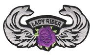 Lady Rider Wings  Motorcycle Patch   image 1