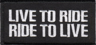 Live To Ride Ride To Live Motorcycle Biker Patch  image 1