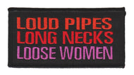 Loud Pipes Long Necks Loose Women Motorcycle Biker Patch  image 1