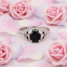 Load image into Gallery viewer, Women's Harley-Davidson® Willie G® Skull Black Stone Solitaire Ring Sterling Silver <br>HDR0373