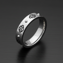 Load image into Gallery viewer, Women's Harley-Davidson® Logo Stacking Wedding Band Ring Sterling Silver <br>HDR0497