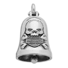 Load image into Gallery viewer, Harley-Davidson® Vintage Skull &amp; CrossBones Bar &amp; Shield Logo Ride Bell<br>HRB051