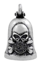 Load image into Gallery viewer, Harley-Davidson® Vintage Skull &amp; CrossBones Bar &amp; Shield Logo Ride Bell<br>HRB051