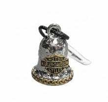 Load image into Gallery viewer, Harley Davidson® Hammered Bar &amp; Shield Logo Ride Bell Two-Tone<br>HRB080