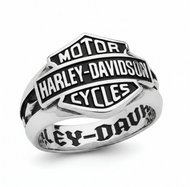 Men's Harley-Davidson® Decorative Bar & Shield Ring Sterling Silver HDR0195