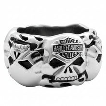 Load image into Gallery viewer, Harley-Davidson® Willie G Many Skulls Bar &amp; Shield Logo Ring HSR0019