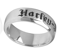 Load image into Gallery viewer, Harley-Davidson® Men's "Harley-Davidson" Engraved Comfort Fit Wedding Band HDR0216