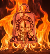 Load image into Gallery viewer, Harley Davidson® Willie G Skull Flames Ride Bell HRB005