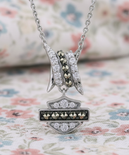 Load image into Gallery viewer, Harley-Davidson® Women's Barbed Wire Bar &amp; Shield Logo Necklace Sterling Silver<br> HDN0451