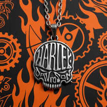 Load image into Gallery viewer, Men's Harley-Davidson® Calavera "HARLEY" Skull Necklace Stainless Steel<br> HSN0072