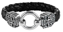 Load image into Gallery viewer, Harley-Davidson® Men's Calavera Skull Braided Leather Bracelet HSB0234
