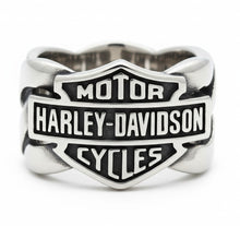 Load image into Gallery viewer, Men's Harley-Davidson® Chain B&amp;S Logo Ring 15mm Stainless Steel  HSR0029 image 2